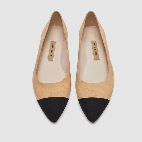 Zara Shoes - NWT Zara SS18 US 8 Faux Suede Colorblock Flats